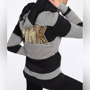 Vs pink bling full zip hoodie X-small NWT
